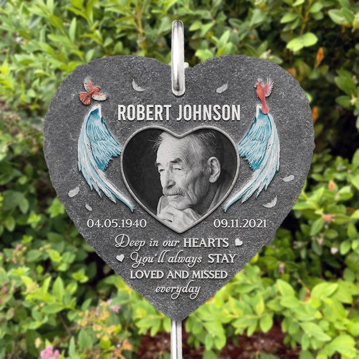 Family - You Will Always Be Loved - Personalized Memorial Garden Slate & Hook - Makezbright Gifts