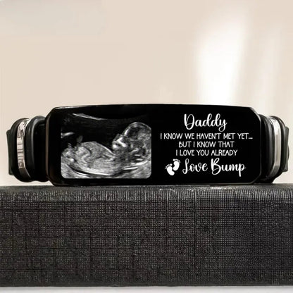 Father - Daddy I Know We Haven't Met Yet But I Know That I Love You - Personalized Photo Bracelet - Makezbright Gifts