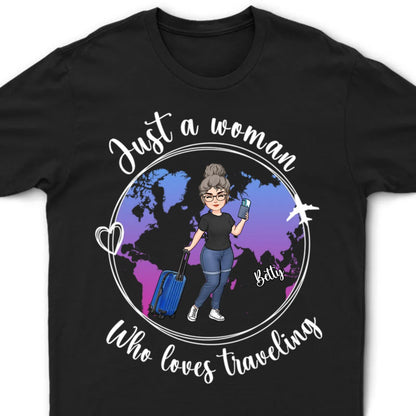 Friends - Just A Girl Boy Loves Traveling World Map - Personalized Unisex T - shirt, Hoodie, Sweatshirt - Makezbright Gifts