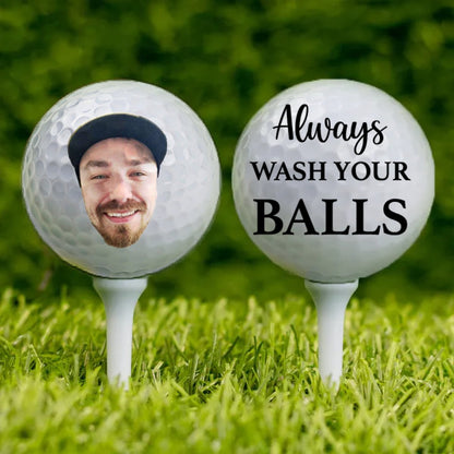 Golf Lovers - Always Wash Your Balls - Personalized Golf Ball - Makezbright Gifts