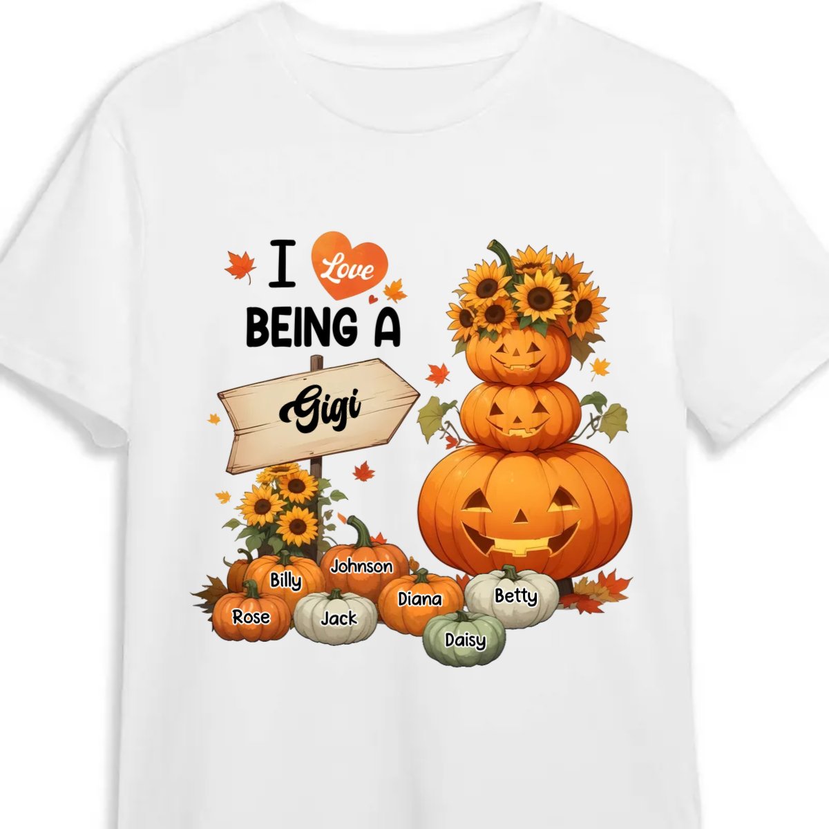 Grandma - I Love Being A Gigi - Personalized Unisex T - shirt - Makezbright Gifts