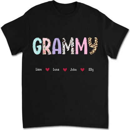 Granmy - Grandma T - Shirt Gifts For The Loved Ones - Personalized T - Shirt - Makezbright Gifts