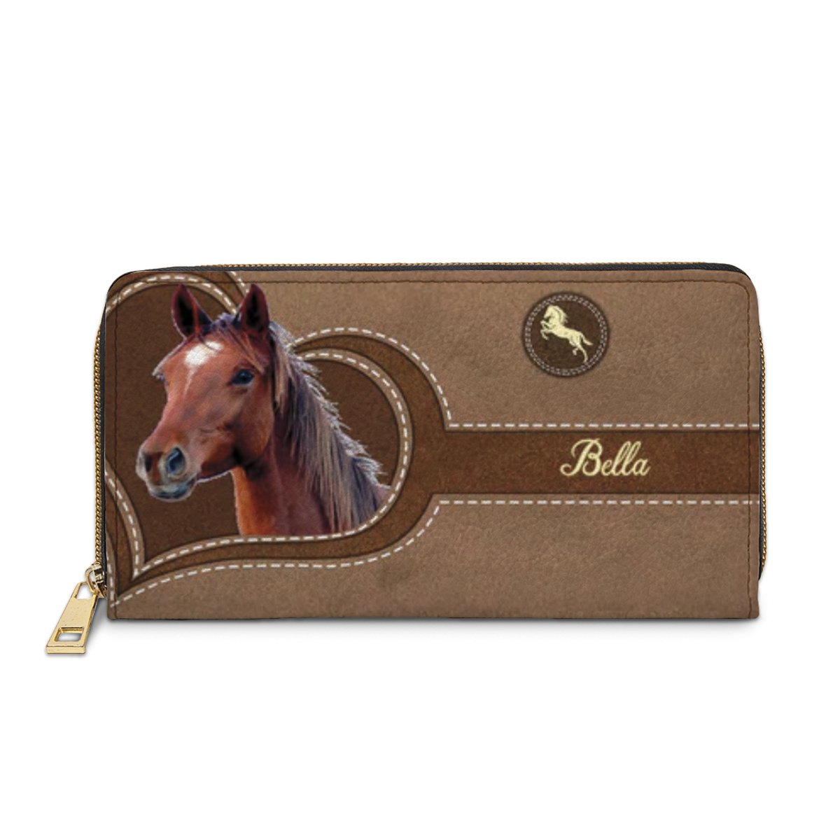 Horse Lovers - Personalized Horse Clutch Purse - Makezbright Gifts