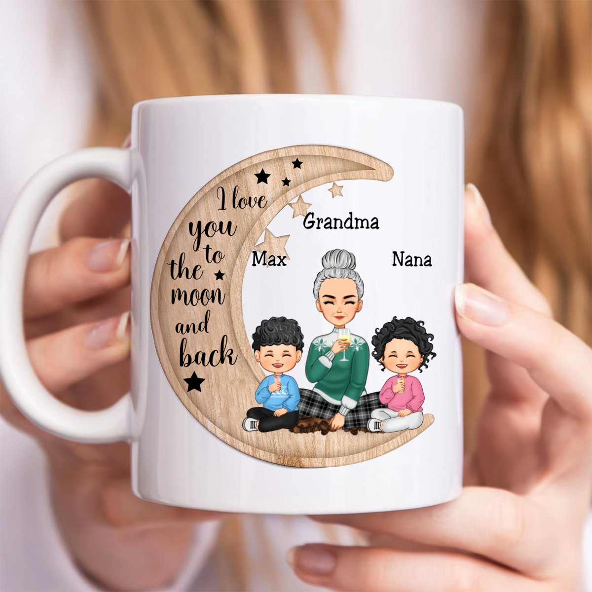 I Love You To The Moon And Back - Personalized Mug (I) - Makezbright Gifts