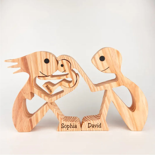 MakeZBright Couple - Wooden Carvings (BU) - Makezbright Gifts