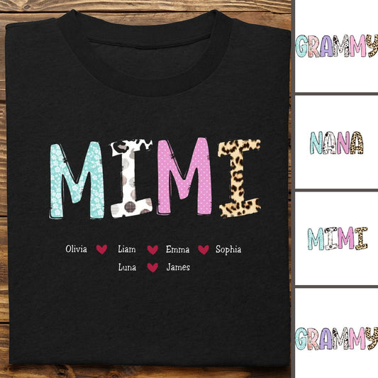 Mimi - Grandma T - Shirt Gifts For The Loved Ones - Personalized T - Shirt - Makezbright Gifts