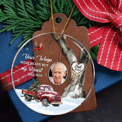 Always With You Photo Memorial Personalized Acrylic Ornament, Christmas Sympathy Keepsake, Lost Loved Ones Rememberance