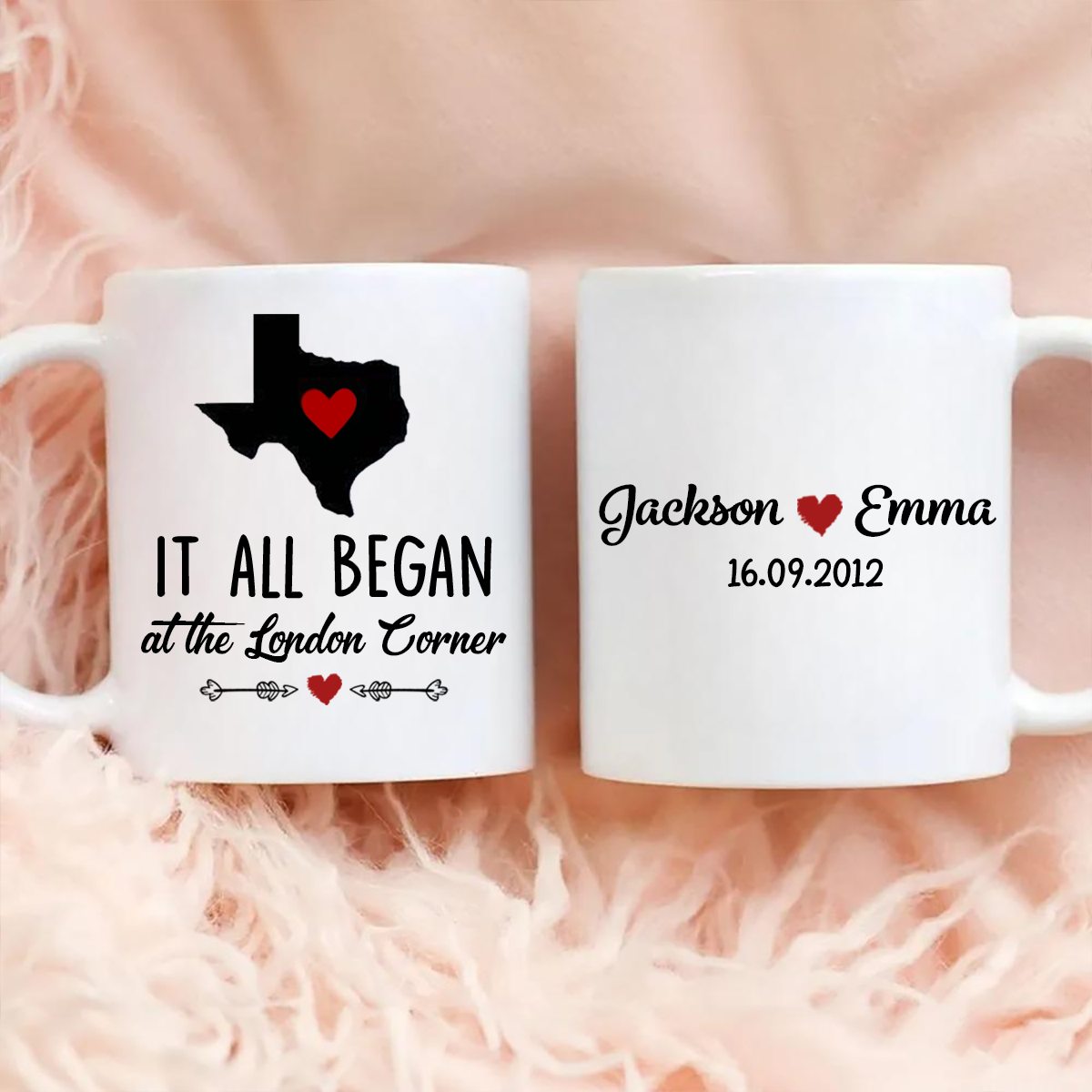 Where It All Began Couple Anniversary Gift For Her For Him Personalized Coffee Mug