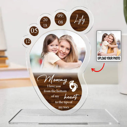 Mother - I Love You From The Bottom Of My Heart - Personalized Acrylic Plaque - Makezbright Gifts