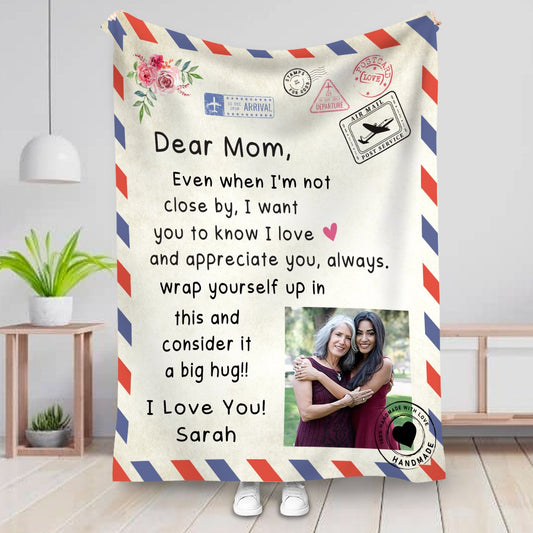 Mother - Mother's Day Blanket Dear Mom, I Love You - Personalized Blanket - Makezbright Gifts