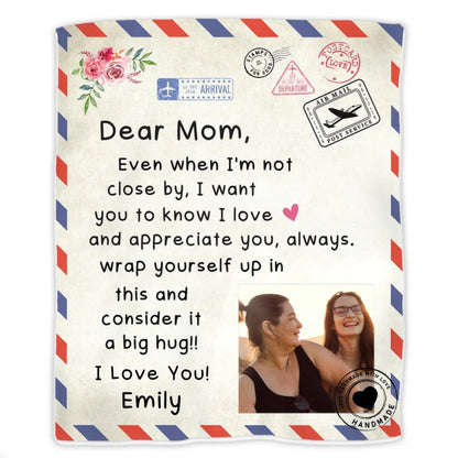 Mother - Mother's Day Blanket Dear Mom, I Love You - Personalized Blanket - Makezbright Gifts