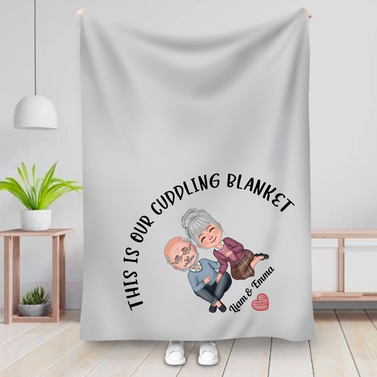 Old Couple - This Is Our Cuddling Blanket - Personalized Blanket - Makezbright Gifts