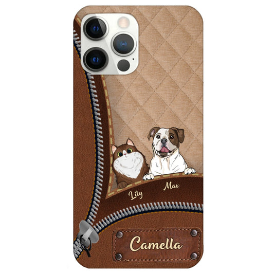 Pet Lover - Custom Name, Pet Lover Texture - Personalized Phone Case - Makezbright Gifts