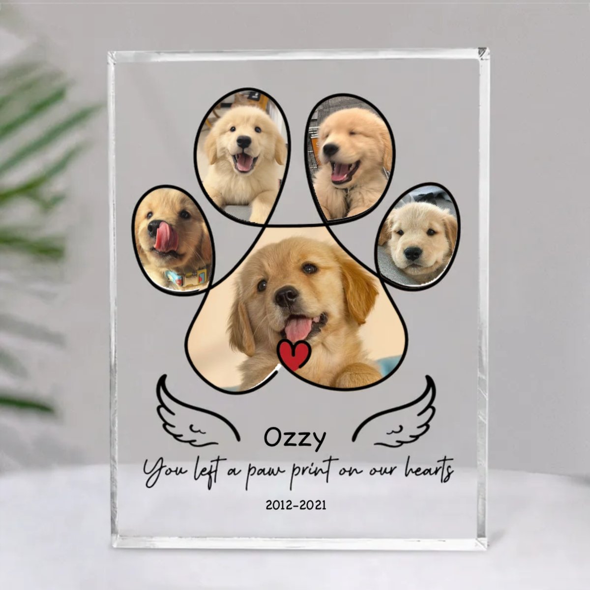 Pet Lovers - Custom Pet Photo Memorial - Personalized Acrylic Plaque - Makezbright Gifts