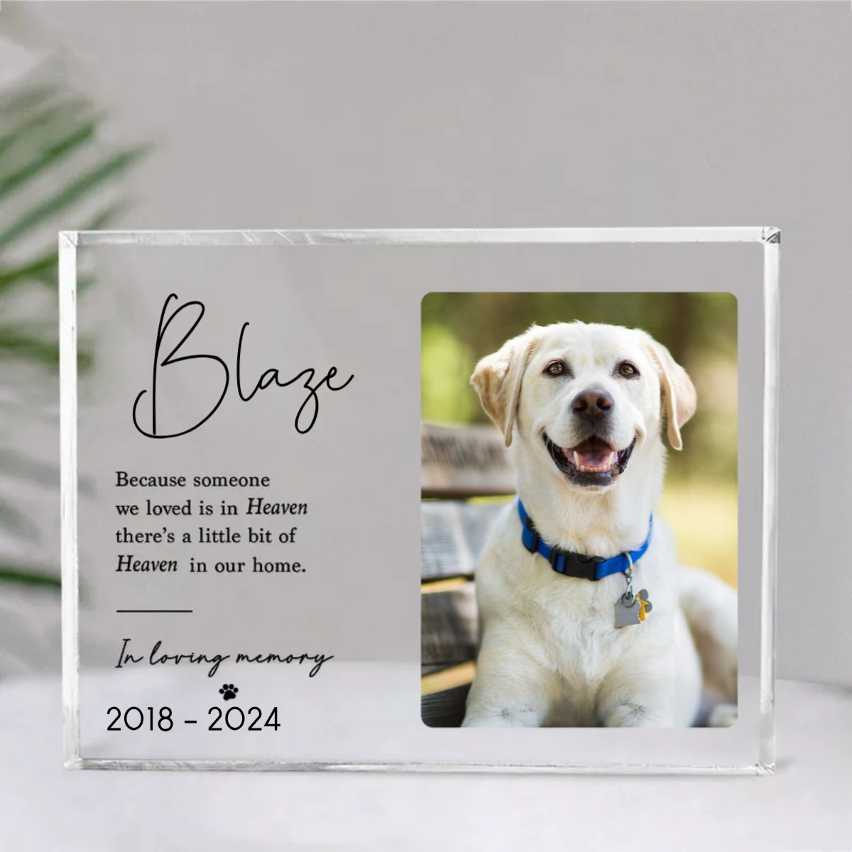 Pet Lovers - Custom Photo Because Someone We Loved In Heaven - Personalized Acrylic Plaque - Makezbright Gifts