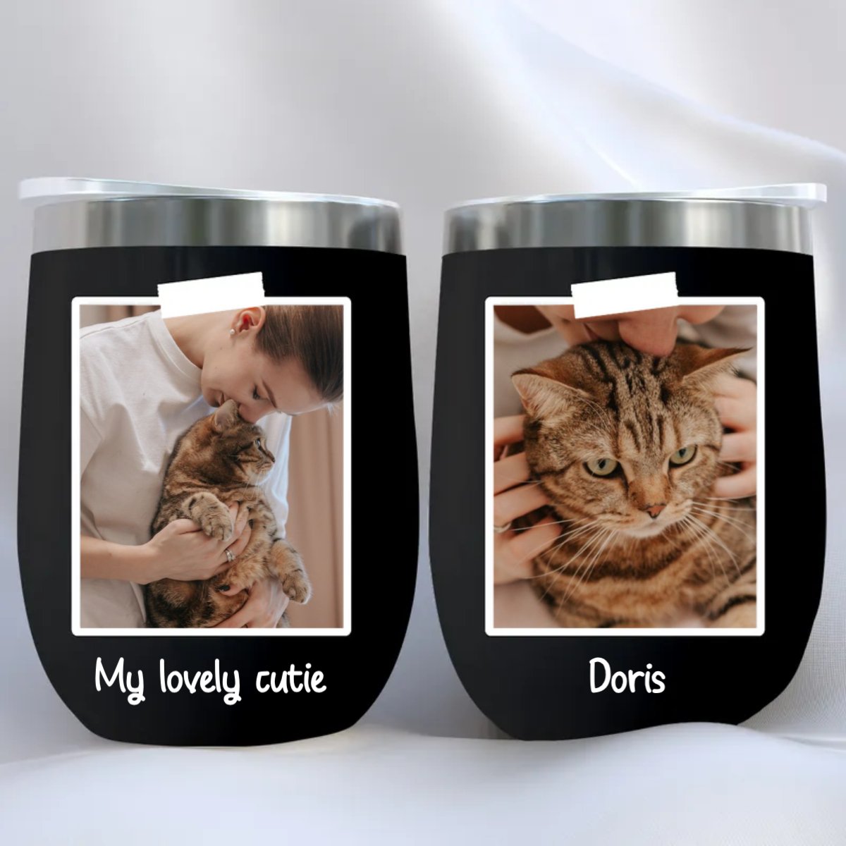 Pet Lovers - Custom Photo Wine Tumbler - Personalized Wine Tumbler - Makezbright Gifts