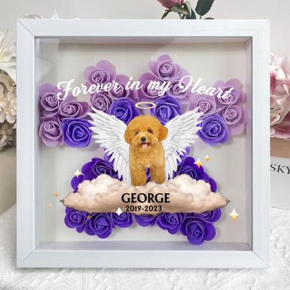 Pet Lovers - Forever In My Heart - Personalized Flower Shadow Box - Makezbright Gifts