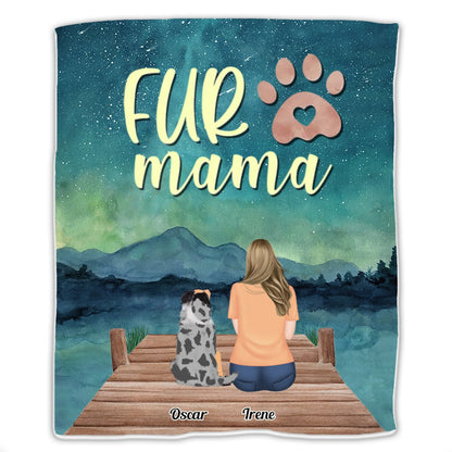 Pet Lovers - Fur Mama - Personalized Blanket (QA) - Makezbright Gifts