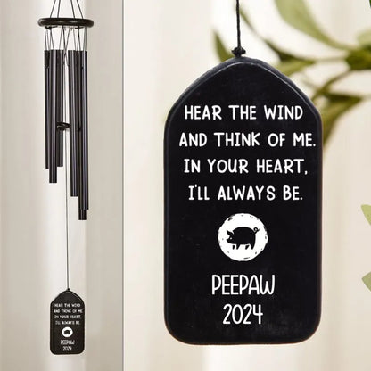 Pet Lovers - Hear The Wind And Think Of Me - Personalized Wind Chimes (HJ) - Makezbright Gifts