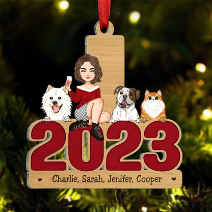 Pet Lovers - May Your Christmas Be Furry And Bright - Personalize Acrylic Ornament - Makezbright Gifts