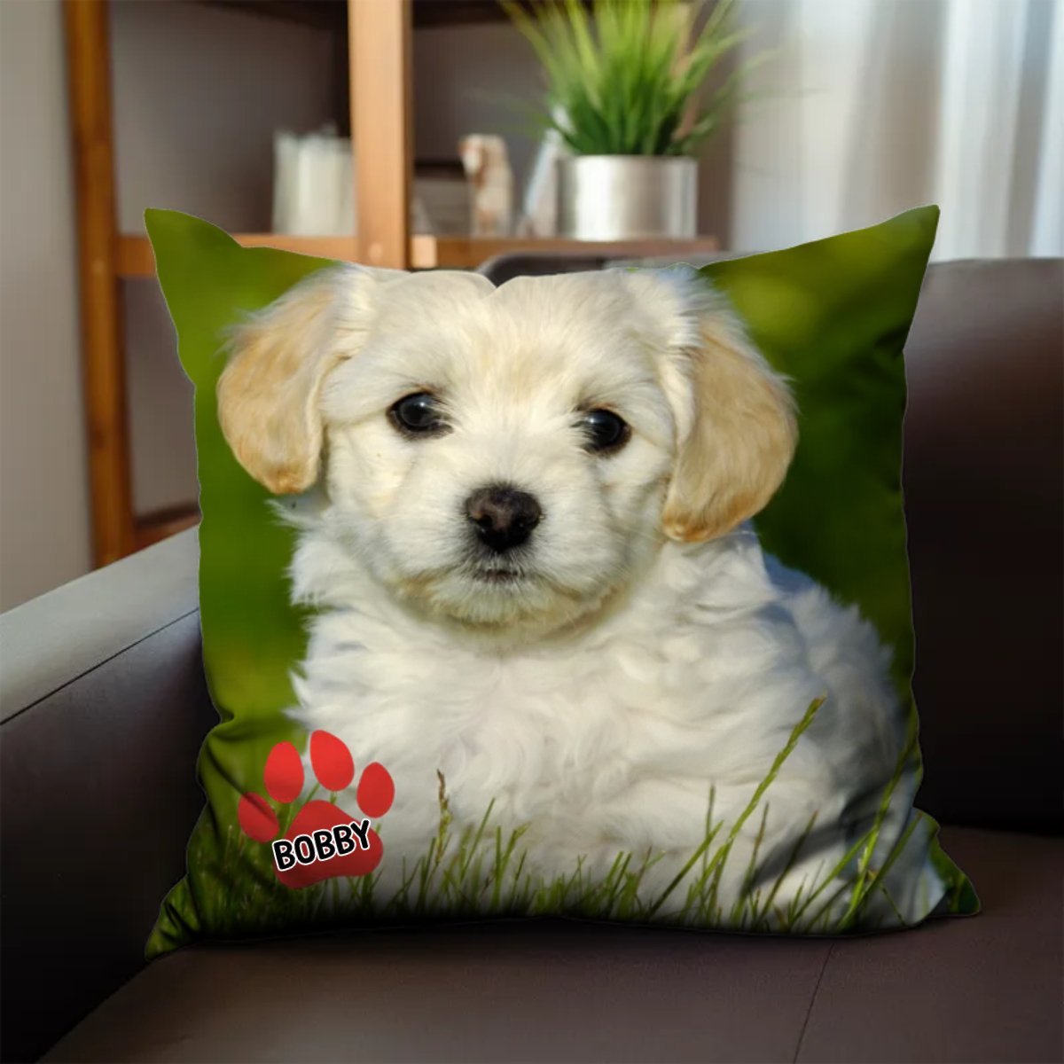 Pet Lovers - Pet's Face On A Pillow - Personalized Pillow - Makezbright Gifts