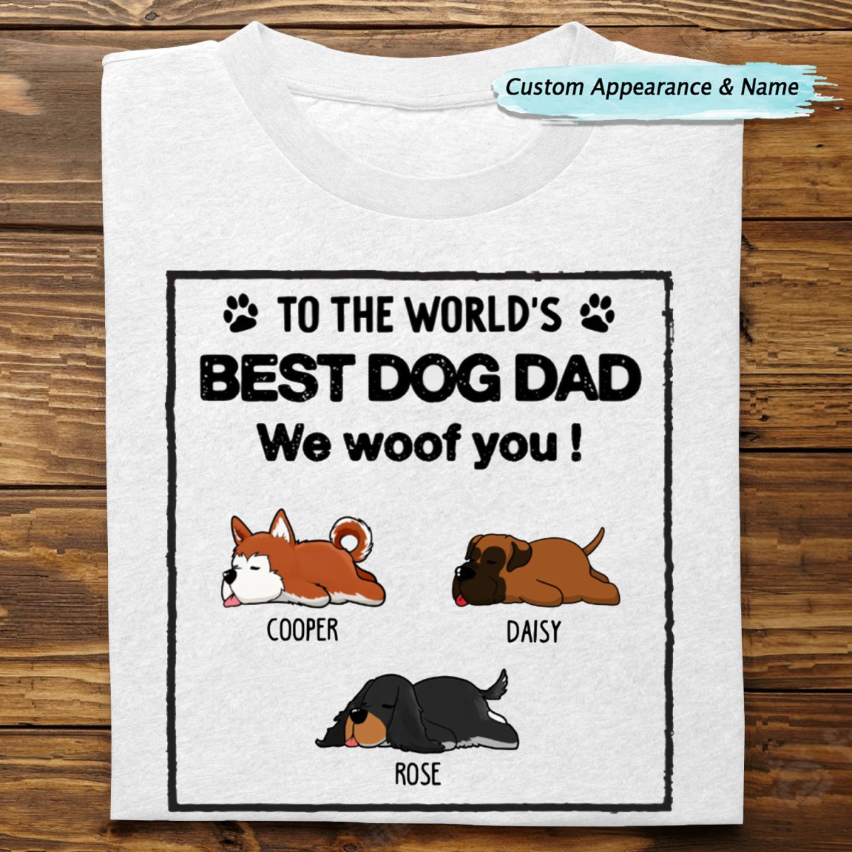 Pet Lovers - To The World's Best Dog Dad Dog Mom - Personalized Unisex T - shirt, Hoodie, Sweatshirt - Makezbright Gifts