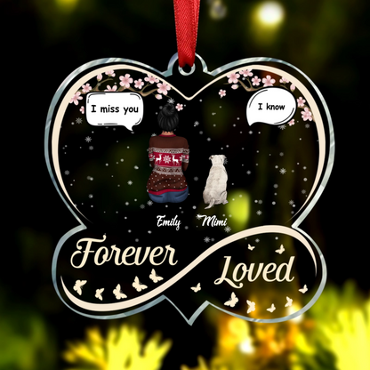 Forever Loved Memorial Pet - Personalized Acrylic Ornament