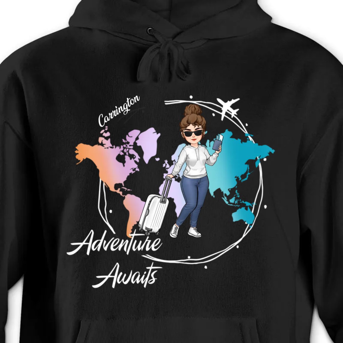 Travel Lovers - Adventure Awaits - Personalized Unisex T - shirt, Hoodie, Sweatshirt - Makezbright Gifts