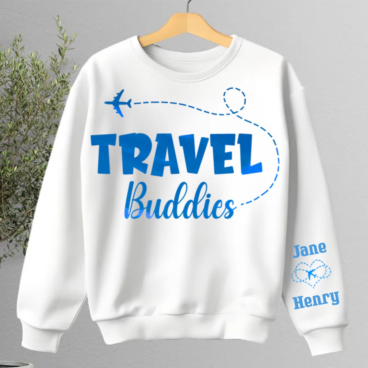 Travel Lovers - Travel Buddies For Life - Personalized Sweater - Makezbright Gifts