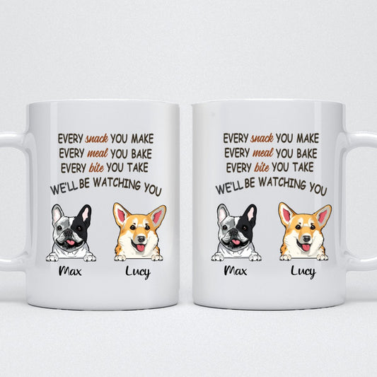 Watching You, Funny - Personalized Mug - Father's Day gift, Custom Gift for Dog Lovers - Makezbright Gifts