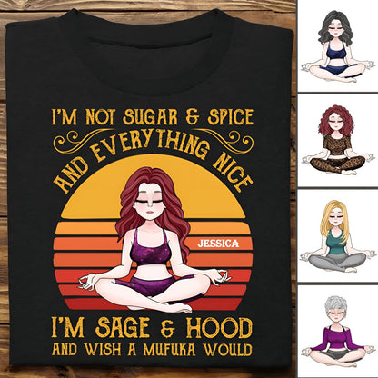 Yoga Lovers - I'm Sage And Hood - Personalized Unisex T - shirt - Makezbright Gifts